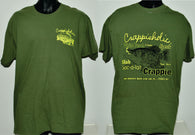 Crappieholic Fillet It Tee Military Green
