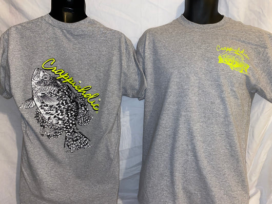 Crappieholic Big Fish Grey Tee