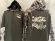 Crappieholic Drifit hoodie smoke color