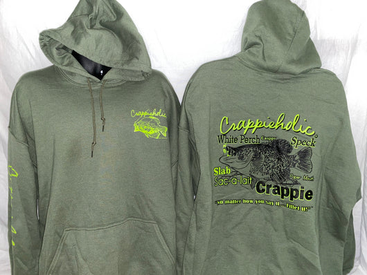Crappieholic Hoodie Military green Fillet It